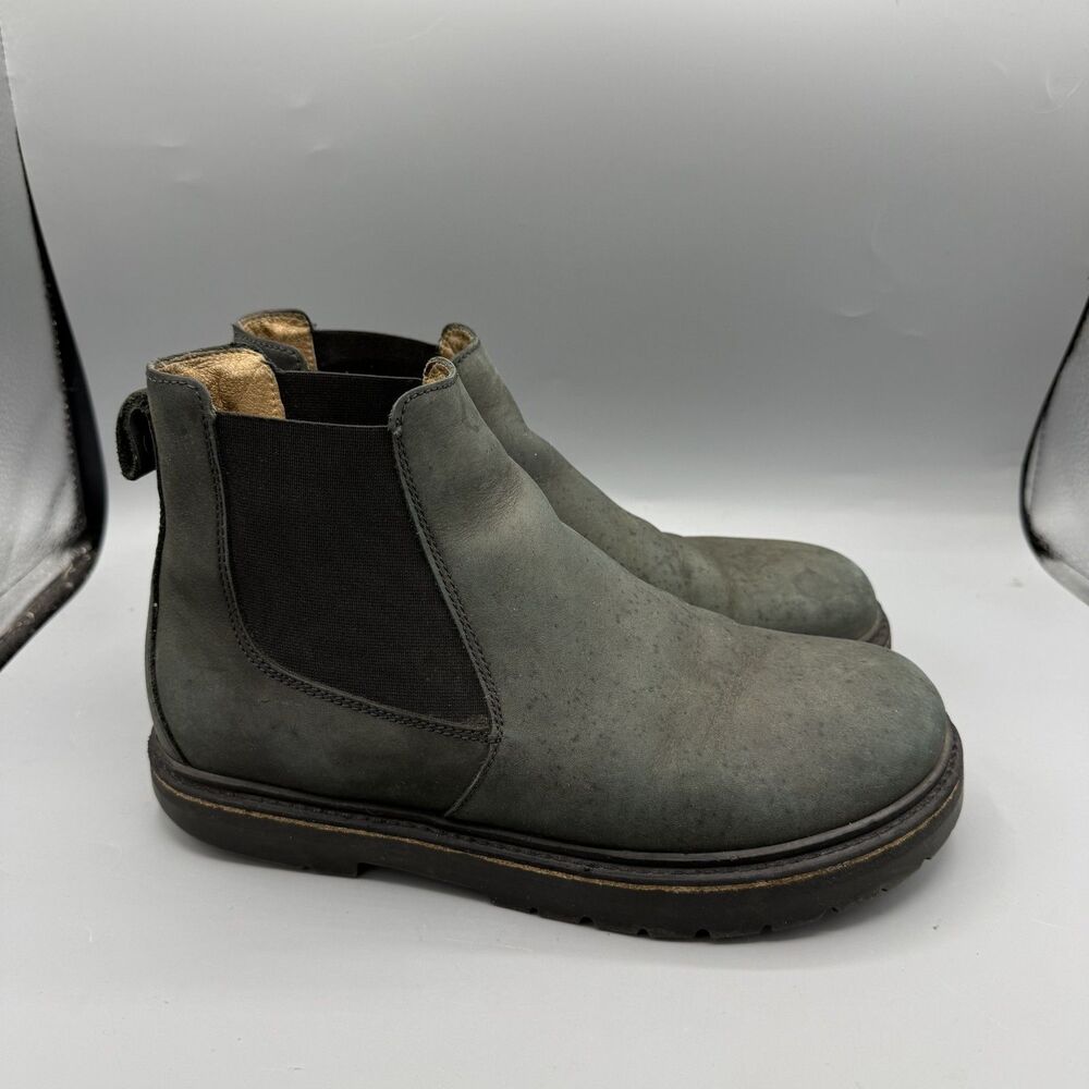 Birkenstock Stalon Nubuck Leather Black Short City Boot Women's Size 9 EU 40